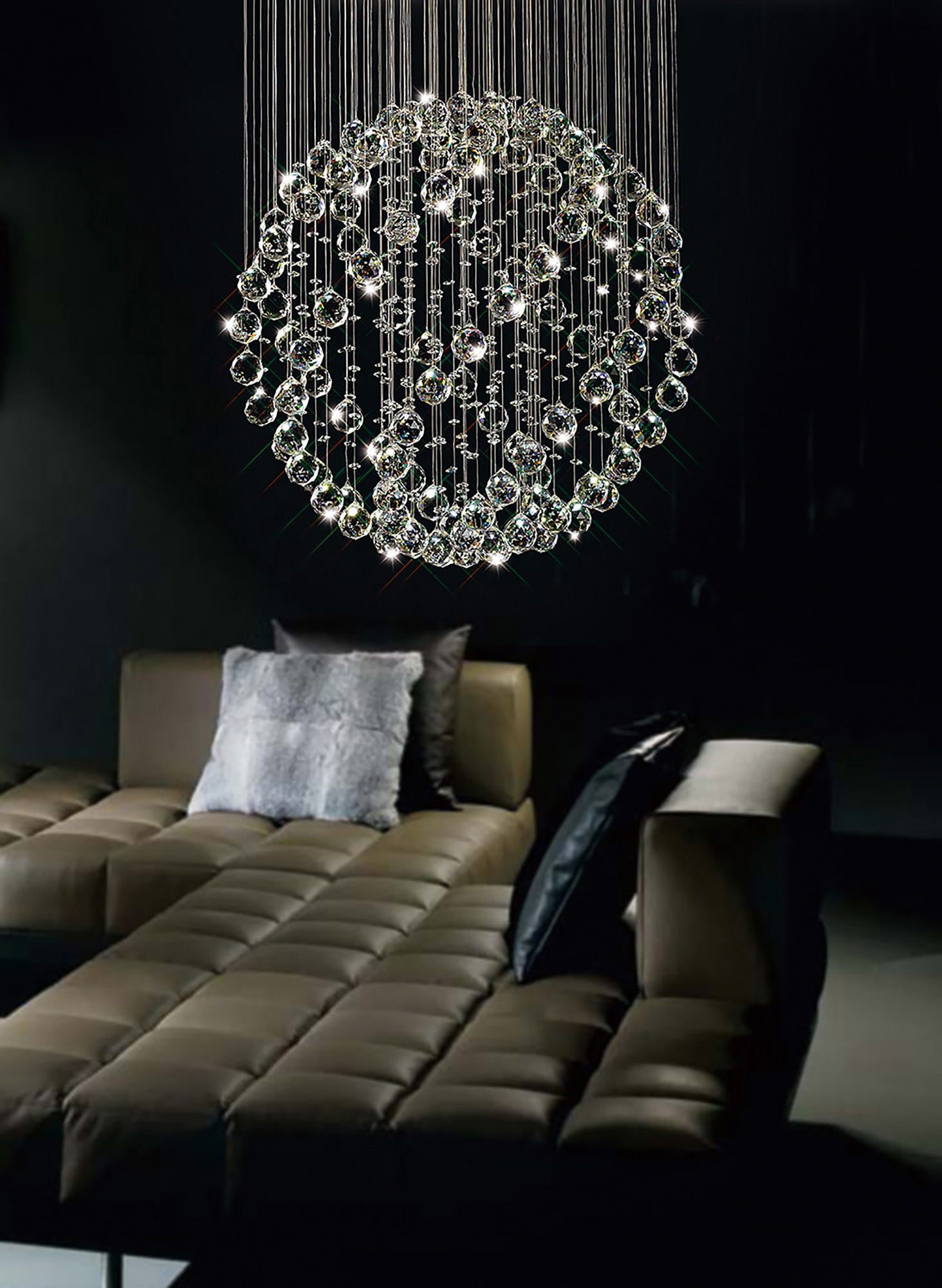 Colorado Crystal Ceiling Lights Diyas Multiple Crystal Pendants Colorado Crystal Ceiling Lights Diyas Multiple Crystal Pendants